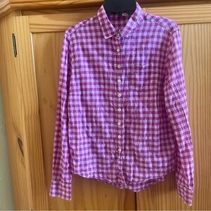 J Crew Crewcuts Plaid Gingham Buttondown Shirt